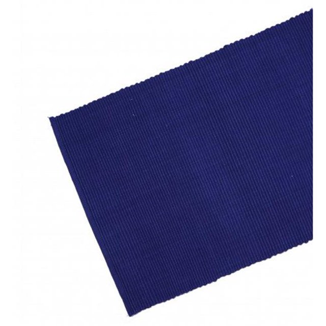 Chemin de Table Côtelé 13 x 36 Po, Bleu Marine