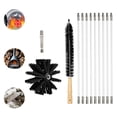 thumbnail image 1 of Dryer Vent Cleaning Brush Kit | 410mm Flexible Nylon Rods Set | Rotary Chimney Duct Cleaner | Industrial Home Kitchen Utility | Adjustable Length | 9 Pieces, 1 of 6
