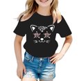 thumbnail image 1 of Xuewenshw T-Shirt Graphique Mignon pour Fille, Col Rond, Manches Courtes, Été, Décontracté, T-Shirt, Banane, Filles, 1 of 5