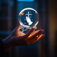 thumbnail image 1 of weibbin Engraved Decorative Crystal Sphere Decorative Quartz Glass Ball, Model Astronomy Sphere, Paperweight Crystal Display Sculpture Home Decor Crafts for Kids Friends, 1 of 6
