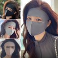 thumbnail image 2 of Hat Brim Face Sun Protection And UV Protection Mask Womens Summer Breathable Ice Silk Full Face Sunshade Mask, 2 of 7