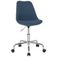 thumbnail image 1 of Aurora Series Mid-Back Blue Fabric Task Office Chair with Pneumatic Lift and Chrome Base, 1 of 9