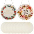 thumbnail image 2 of MesaSe 10 Pcs Wood Circles for Crafts 12 Inch Unfinished Wood Rounds DIY Wooden Blank Sign with Hemp Rope Multipurpose Wooden  Blanks for DIY Crafts Door Sign Painting, 2 of 11