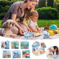 thumbnail image 4 of SIYTUAU Baby Alphabet Cloth Book With Hand Puppet Animals Sensory Educational Washable Crinkle Sound Book 4 Pages 8 Sides Fabric Book F F, 4 of 4