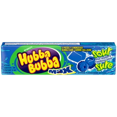 HUBBA BUBBA, Blue Raspberry Flavoured Bubble Gum, 5 Pieces, 1 Pack