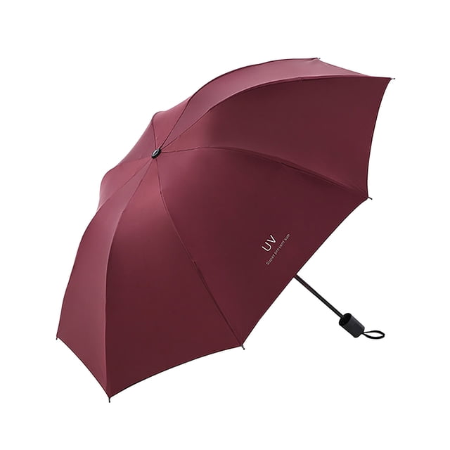 Automatic Three Fold Eight Umbrella with Glue for Sun Protection and Protection. Folding Sun Umbrella and Umbrella