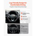 thumbnail image 4 of VEVOR Steering Wheel for 2016-2021 Honda Civic, Carbon Fiber Steering Wheel D-Shaped Flat-Bottom, Leather Grip with Non-Slip Texture & Precise Stitching, Accessories Replacement for Honda Civic, Black, 4 of 9