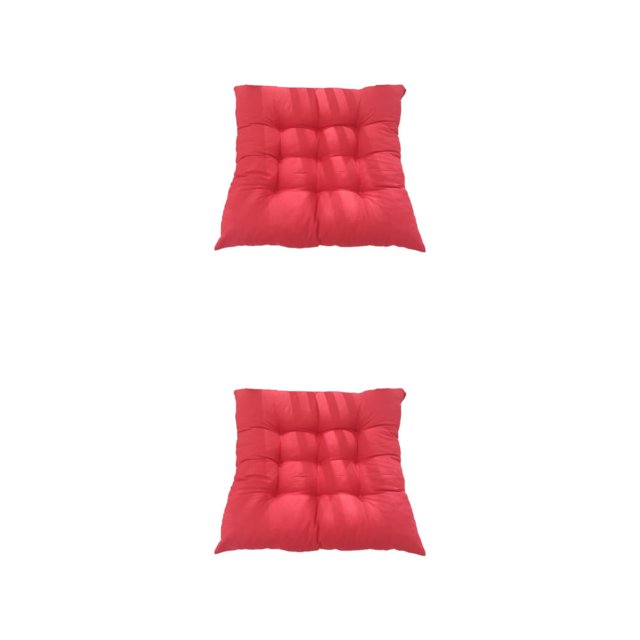 serony Coussin de Siège Imperméable pour Activités Extérieures Tissu Polyester Respirant Remplissage Perle Tissu Polyester Rouge Vif 2Set