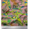 thumbnail image 1 of Soimoi Velvet Fabric Branches,Parrot & Leopard Jungle Decor Fabric Printed Yard 58 Inch Wide, 1 of 3