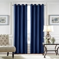 thumbnail image 1 of LUXUR Rideau Occultant Protection UV Draperies Écoénergétiques Oeillets de Fenêtre Rideaux Isolés Thermiques Luxe Bleu Marine L:42 Pouces H:84 Pouces, 1 of 1