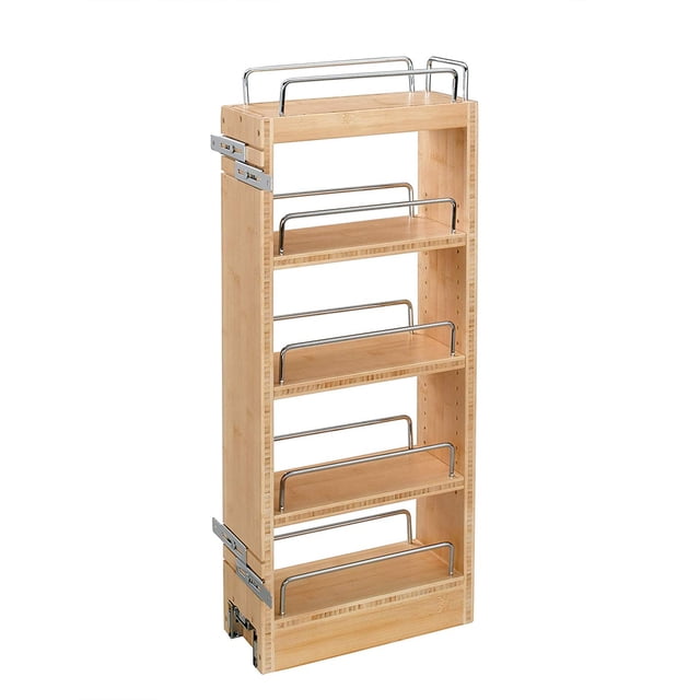 Rev-A-Shelf 8-Inch Wood Pull Out Wall Storage Cabinet Organizer, Maple