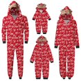 thumbnail image 1 of Christmas Family Matching Jumpsuits Pajamas Santa/Tree/Print Hooded Long Sleeve Zipper Onesie Rompers Pjs, 1 of 7