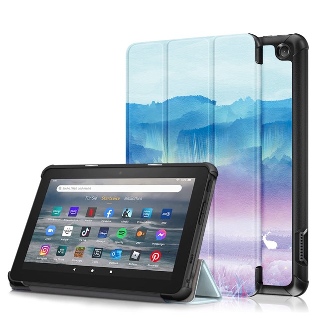 For All-New Fire 7 Fire7 2022 Case Folding Stand Magnetic Hard PC Back Cover for Amazon Fire 7 2022 Tablet Case 12th Generation MHL Fire 7 2022 12th Gen