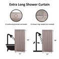 thumbnail image 3 of Taupe Extra Long Shower Curtain Liner Plastic 79"L x 71"W, 3 of 5