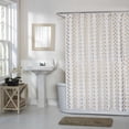 thumbnail image 1 of Pineapple Woven Textured Fabric Shower Curtain, 1 of 5
