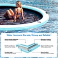 thumbnail image 4 of Danrelax 10FT Sunchill Round Inflatable Float Ring for Adults, Heavy Duty Hammock Pool Lounger with Pump, for Lake, Ocean & Pool, 4 of 8
