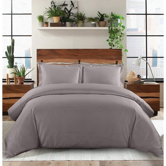 700 TC 100% Egyptian Cotton Duvet Cover Zipper Closur Ultra Soft Durable and Fade Resistant Solid Pattern