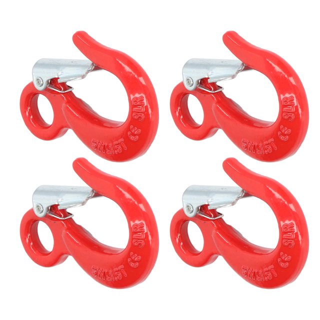 Eye Hoist Sling Hook, No Unhooking 4Pcs Anti Disengagement Slip Hook Safe For Port Transportation For Construction Sites