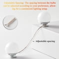 thumbnail image 3 of yeacher 6-Pack USB Vanity Mirror Lights with 3-Color Dimmable LED Bulbs, 2000mm Cord, 3000K-6500K Adjustable Lighting for Makeup, 45mm Bulbs, Water-Resistant Design, 3 of 6