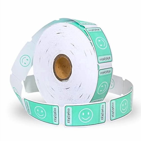 L LIKED Smile Tickets Roll Each Tickets 1 Pieds'x2 Pieds', pour Événements, Inscription, Récompense de Classe, Collecte de Fonds et Prix, 1000 Tickets/rouleau Simple