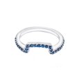 thumbnail image 2 of Bague de Protection en Diamant Bleu 1/4 Ct en Or Blanc 14 K, 2 of 2