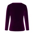 thumbnail image 5 of Timegard Hauts Grande Taille pour Femmes Manches Longues Col Rond Tee Basique Automne Décontracté Ample Chaud Blouse, 5 of 5