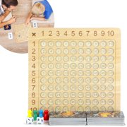 Wooden Addition Board Game, Preschool Learning Montessori Math Board Game, Addition within 100 Educational Toy for Kids Over 3 Years Old, Children's Interactive Thinking Game