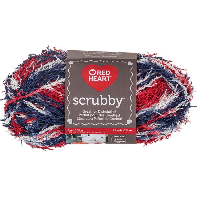 Red Heart® Scrubby™ Yarn, Polyester #4 Medium, 3.5oz/100g, 92 Yards