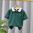 thumbnail image 2 of Polos pour Garçons Polo Uni pour Garçons Chemise de Rugby à Boutons Chemise à Manches Courtes 7-8 Ans Mode Garçons, 2 of 4