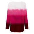 thumbnail image 5 of Wiyuqeen T-Shirts à Manches Raglan Longues pour Femmes Chic Décontracté Col Rond Chandail Doux Tendance Couleur Dégradée Chandails à Manches Longues Automne Amples Fluides Longues Tuniques, 5 of 5
