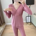 thumbnail image 5 of LSLJS Pregnant Womens Nursing Solid Color Round Neck Long Sleeve Round Neck Breastfeeding Blouse Pants Two Piece Set, Maternity Pajamas & Loungewear( L, Watermelon Red ), 5 of 5