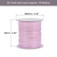 thumbnail image 2 of Unique Bargains Beading Thread Bracelet Weave Bead Craft Cord 2mm 78M/Roll (85-Yards) Decorative String, Light Pink, 2 of 7
