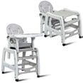 thumbnail image 1 of Costway Chaise Haute pour Bébé 3 en 1 avec Dossier Réglable et Plateaux Amovibles Gris, 1 of 8