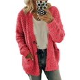 thumbnail image 1 of Innerwin Veste Cardigan Dames Tenue de Soirée Manches Longues Manteau Moelleux Rose m, 1 of 8