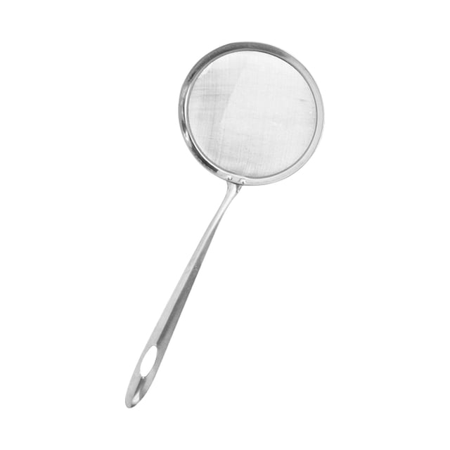 Oleegame 1PC Stainless Steel Cutlery Set Kitchen Stainless Steel Wire Fine Mesh Oil Strainer Flour Sieve Colander