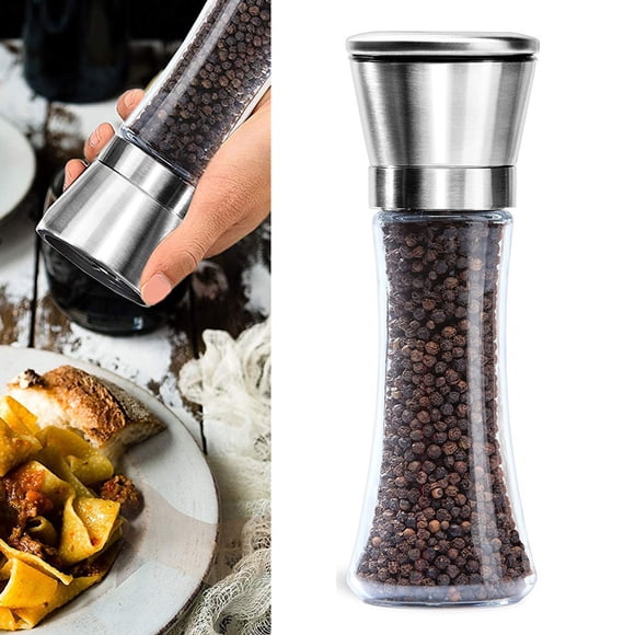 Fankiway Kitchen and Pepper Grinder 6Oz Stainless Steel Mill Shakers Easy to Use