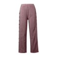 thumbnail image 4 of 2025 Femmes Été Robe à Rayures Imprimée Pantalon Extensible pour Femmes Affaires Décontracté Bouton Décontracté Polyvalent Ample Short pour Femmes Décontracté Été Combo Neuf Dixièmes, 4 of 5