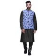 thumbnail image 1 of Atasi Ethnic Dupion Silk Kurta Pyajama Set With Printed Nehru Jacket For Mens, 1 of 3