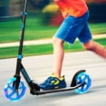 thumbnail image 4 of Goplus Folding Sports Kick Scooter w/LED Wheels for Kids Teens Blue, 4 of 10