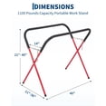 thumbnail image 3 of BeesClover Établi Portable, Support Pliant pour Garde-Boue Automobile et Pare-Chocs, Capacité de 500 Lb, Support de Travail Robuste Table de Travail pour Garage, Atelier, Réparation Automobile, Ajustable, Rembourré, Revêtement en Poudre, 3 of 7