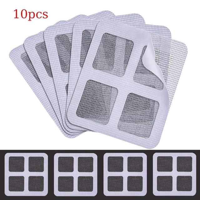 GFHFHITJ Carpet Rake Door and Window Screen Repair Program, Fiberglass Mesh Coverage Repair Program, Strong Adhesive Window Vinyl Screen Patch, Suitable for Cov