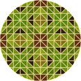 thumbnail image 1 of Ahgly Company Tapis Rond Lavable en Machine Intérieur Transitionnel Vert, 7 Pieds Rond, 1 of 7