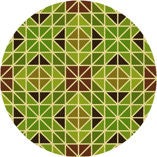 Ahgly Company Tapis Rond Lavable en Machine Intérieur Transitionnel Vert, 7 Pieds Rond
