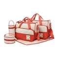thumbnail image 1 of Ensemble de Sac à Couches Imperméable Durable et Élégant pour Poussette Maman Chariot de Maternité Sac à Couches Rouge, 1 of 9