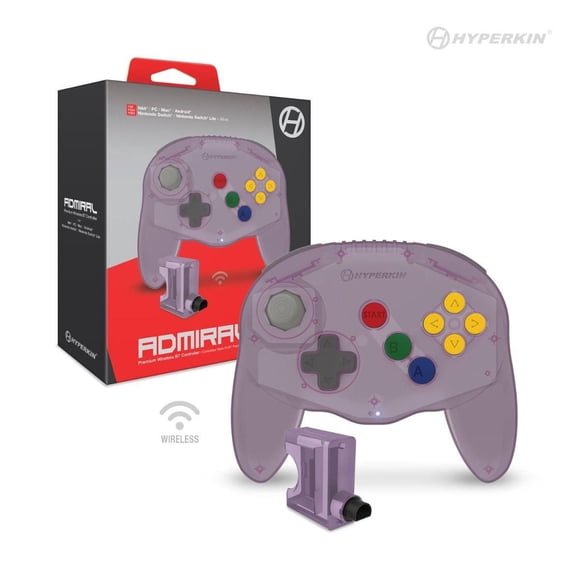 Contrôleur Bluetooth Hyperkin Admiral Premium pour N64® (violet améthyste)