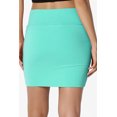 thumbnail image 3 of Jupe Tube Double Couche Taille Haute en Coton Extensible Basique pour Femmes, 3 of 7