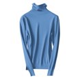 thumbnail image 4 of Women's Wool Seamless Turtleneck Knitted Pullover Sweater Long Sleeve First Line Tops, 4 of 4