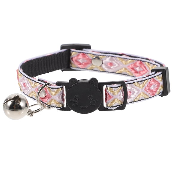 Cat Collar Ethnic Style Cat Collar with Bell Adjustable Kitten Collar Pet Collar