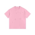 thumbnail image 1 of ShomPort T-Shirts à Manches Courtes pour Hommes Col Rond Classique Manches Courtes Décontracté Trous Déchirés Chemises Surdimensionnées, 1 of 2
