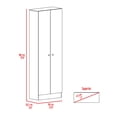 thumbnail image 3 of TUHOME Free Standing 5 Shelf Wood Pantry Multi Storage Cabinet, White, 3 of 4